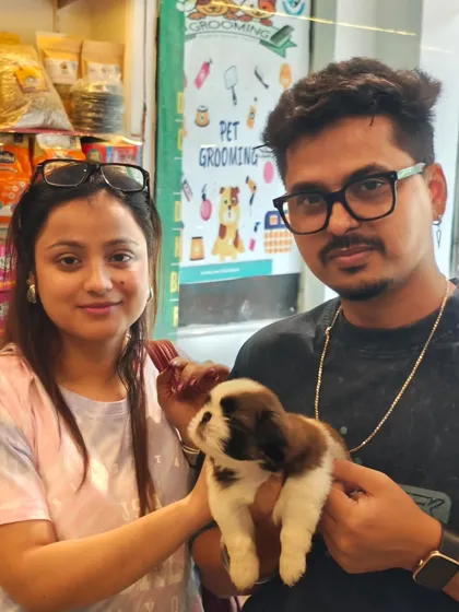 It's a family affair! We were so happy to help this lovely couple find their perfect little Shih Tzu puppy. Seeing our pets go to wonderful homes is the best part of our job.