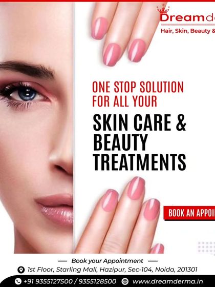 I am your one-stop solution for all skin and beauty treatments. This image represents the comprehensive care I provide for your face and nails.