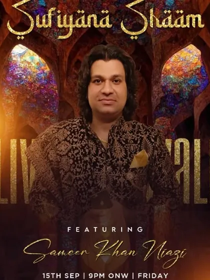 An invitation for a 'Sufiyana Shaam' in Delhi. I love performing for my home city audience.