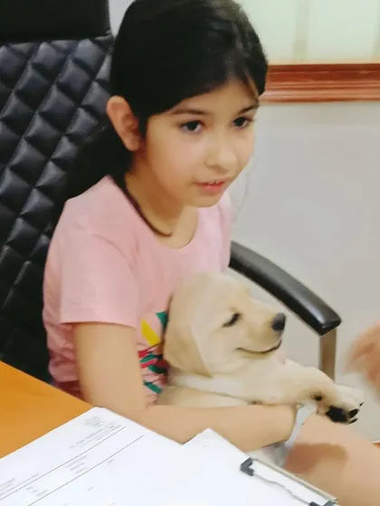 This is why I do what I do. Delivering happiness to a new family and seeing the immediate bond form between a child and her new Labrador puppy is the most rewarding part of my work.