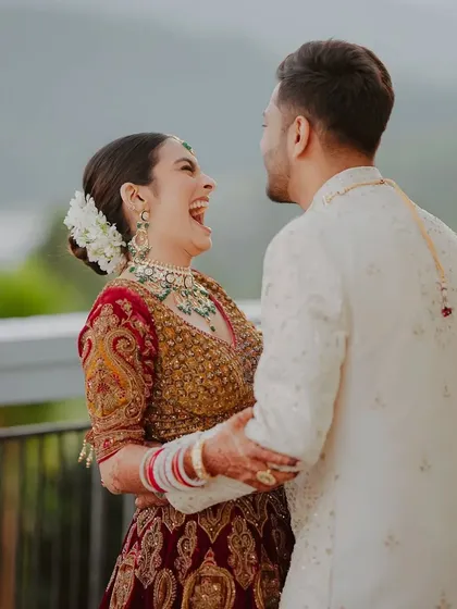 Pure, uninhibited laughter. My goal is to make brides feel so comfortable and beautiful that their true personality shines, and this photo captures that perfectly.
