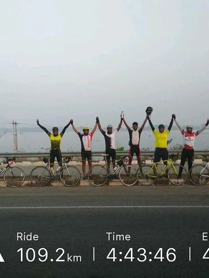 We did it! That feeling when the whole crew crushes a 109km century ride together is unbeatable. This is what we mean by pushing limits and celebrating together.