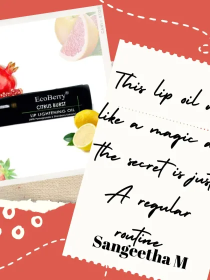 A customer's story about how my Citrus Burst Lip Lightening Oil transformed her dry, dark lips into a soft, pink, and healthy smile.