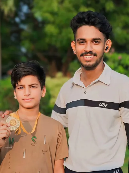 One of the stars of my academy, showing off his well-deserved medal. His focus during training is exceptional.