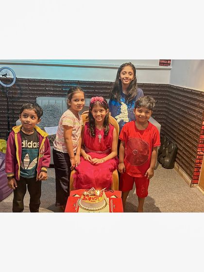 Celebrating another student's birthday at the academy. We always make time for cake and good wishes, because every student is important to us.