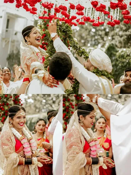 The 'jeerige bella' ritual, a playful and significant moment where the bride is lifted by her family, creating a memory filled with laughter and joy.