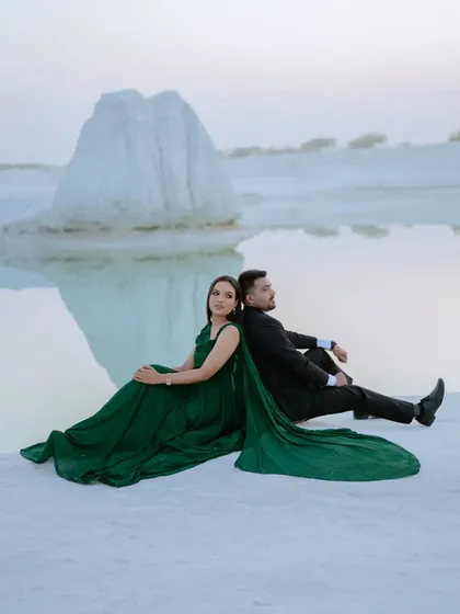 Using the unique white formations as a backdrop, this shot has an almost otherworldly feel. The reflection in the water adds another layer of visual interest.