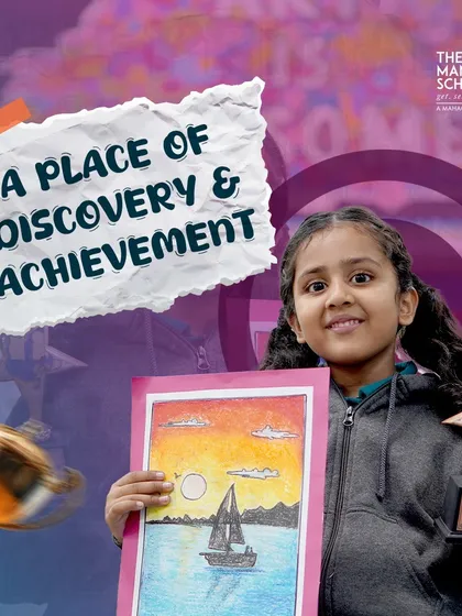 A place of discovery and achievement. This student, with her award and artwork, embodies the spirit of our school, where creativity and hard work are always celebrated.