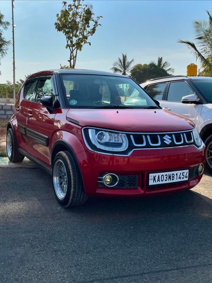 A great shot of a modified Suzuki Ignis, showcasing the custom wheels and stance.