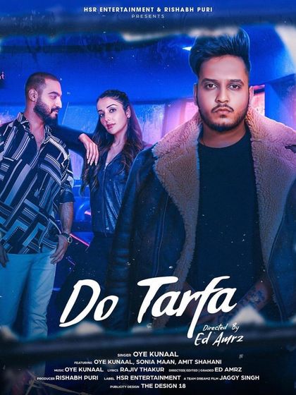 This is the poster for 'Do Tarfa', where I styled Sonia Mann. Her look included a classic black leather jacket, creating a strong and stylish character for this intense, emotional song.
