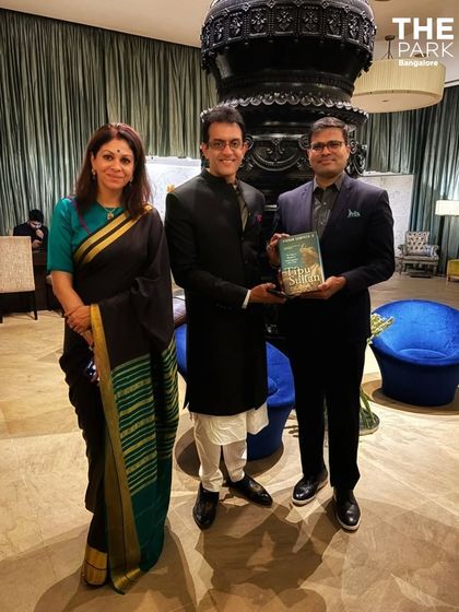 We were honored to welcome renowned historian Vikram Sampath to The Park. Here he is in our lobby, holding a copy of his book on Tipu Sultan.