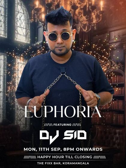 Another 'Euphoria' flyer, highlighting the musical bliss of my Monday night sets.