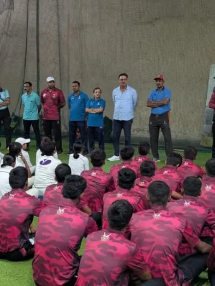 Addressing a mixed group of boys and girls at our Pune academy. I believe in providing equal attention and opportunity to all our players.