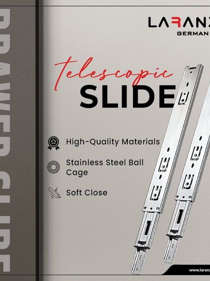 My Telescopic Slides feature high-quality materials, stainless steel ball bearings, and a soft-close function for the ultimate in smooth, reliable drawer operation.