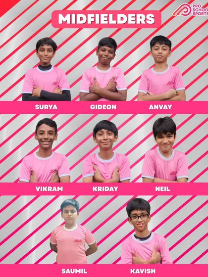 Meet the midfielders of our U13 squad, geared up to make their mark in the TYL.