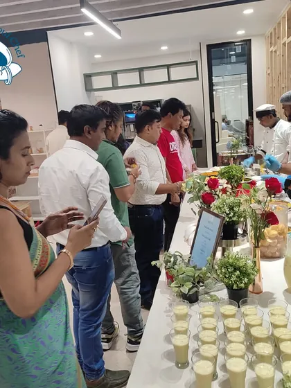 More scenes from the vibrant Holi party at Kult App. It's wonderful to see colleagues enjoying the food and celebrating together, and I'm proud to be a part of creating that atmosphere.
