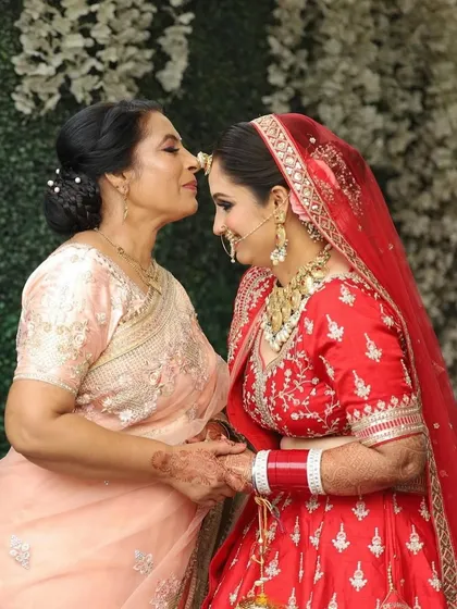 A moment that needs no caption. The love between a bride and her mother on the wedding day is so special.