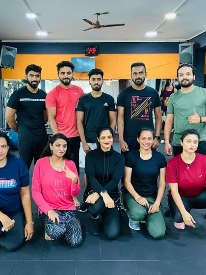 Another take with the post-workout crew, feeling strong and accomplished.