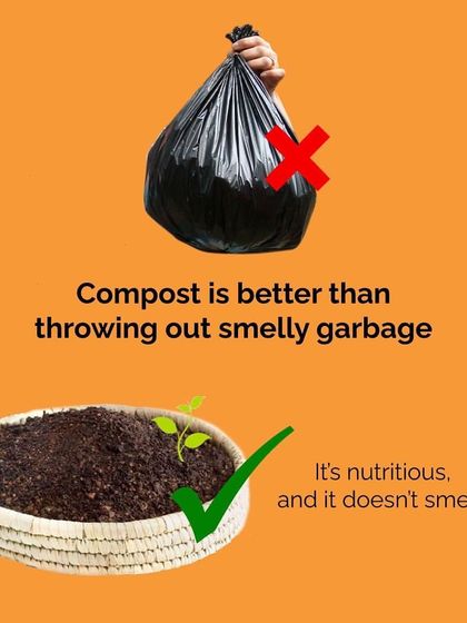 Composting is always a better choice than throwing out smelly garbage. Your finished compost is nutritious, smells like fresh earth, and is a valuable resource for any garden or tree.