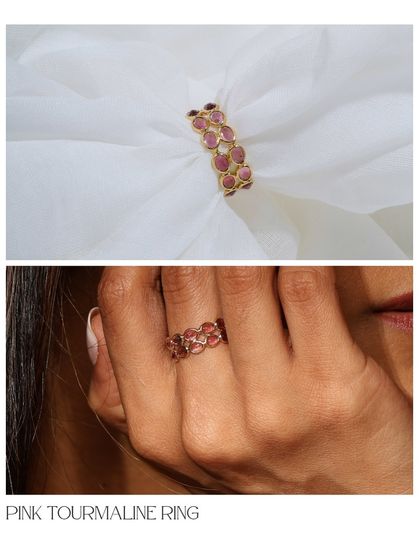 The Pink Tourmaline ring is another wonderful choice for a Rakhi gift, offering a vibrant and stylish piece she will cherish.