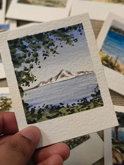 Megha Vinod - Handmade Art & Crafts Miniature Watercolor 'Polaroids' photo 7