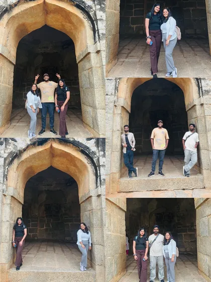 Exploring the arched hallways of the Lotus Mahal in Hampi. The unique architecture provides endless opportunities for stunning photographs.