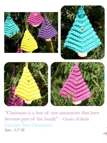 Colorful crochet tree ornaments to bring handmade cheer to your family's Christmas decorations.