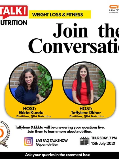 I believe in empowering you with knowledge. I regularly host live Q&A sessions and talks to answer your questions about weight loss, fitness, and nutrition. It's a great way for us to connect and learn together.