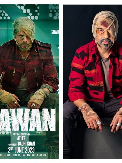 My take on Shah Rukh Khan's look from the movie Jawan. Recreating iconic looks is a fun challenge and shows my ability to adapt my appearance.