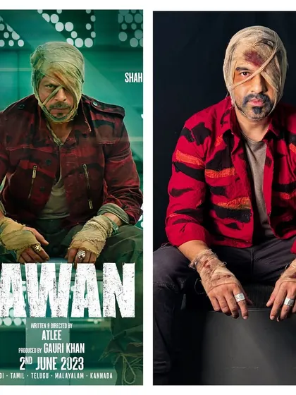 My take on Shah Rukh Khan's look from the movie Jawan. Recreating iconic looks is a fun challenge and shows my ability to adapt my appearance.