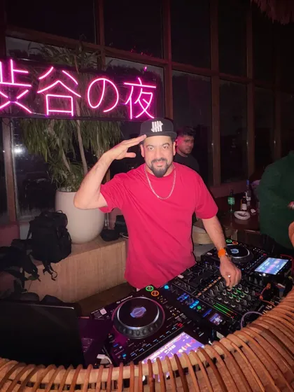 Saluting the crowd at Shibuya AFTERHOURS at Megumi, Bandra. The first edition in Mumbai hit different.