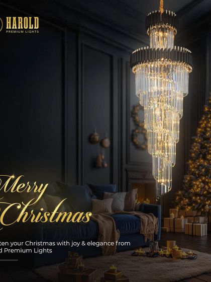 The Black Geminus Duplex Chandelier adds a touch of dark, moody elegance to this living room. Its long, spiraling form is perfect for spaces with high ceilings, drawing the eye upward.