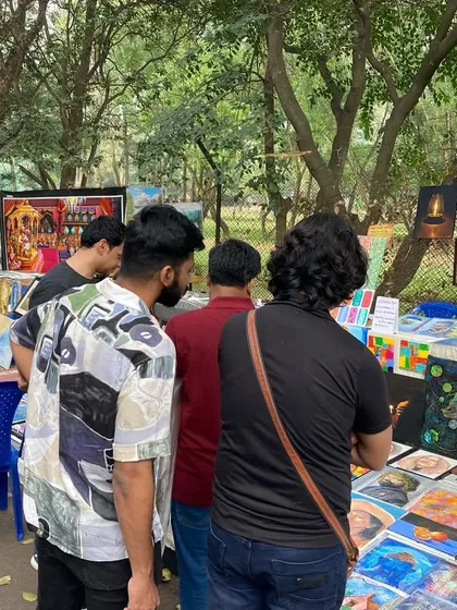 Another shot of the crowd at my stall.