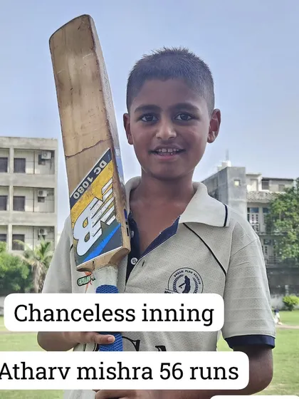 A chanceless innings of 56 runs from Atharv Mishra. He played with great maturity and skill.