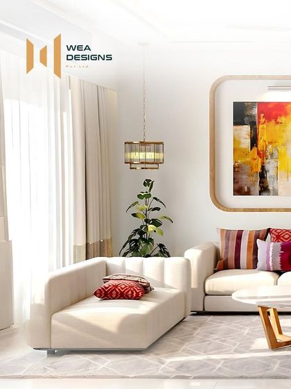 Luxury isn't loud. This living room detail shows how we use balance, texture, and soft lighting to create a lasting impression.