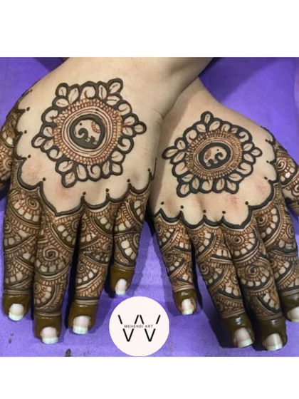 A clear photo of the Vat Savitri elephant mandala design.