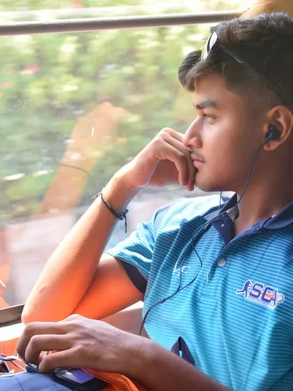 A quiet moment of contemplation on the road. The travel to new cities and different conditions is an integral part of our cricket tours.