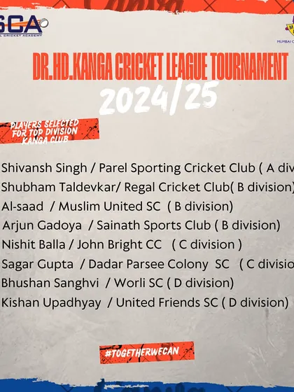 My goal is to create a clear pathway to professional cricket. This year, I'm proud that our players have been selected for top division clubs in the prestigious Dr. H.D. Kanga Cricket League Tournament. This is a direct result of their hard work and our targeted training programs.