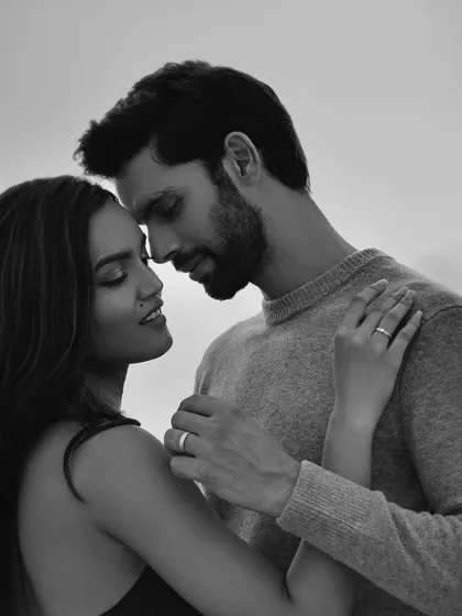 An intimate black and white couple's portrait for a Platinum Days of Love advertising campaign. My focus was on capturing a simple, clean, and meaningful moment of connection that feels both personal and aspirational.