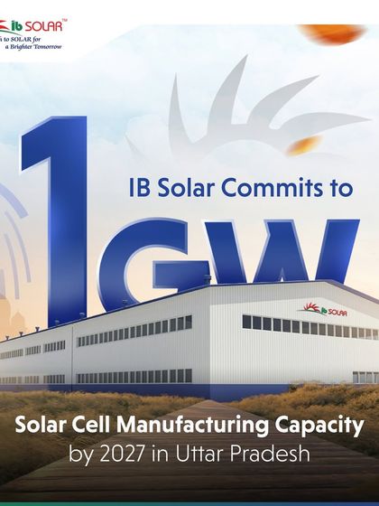 We have committed to establishing a 1 GW solar cell manufacturing capacity by 2027 in Uttar Pradesh. This ambitious plan is a key part of our strategy to build a self-reliant solar ecosystem in India and reduce dependency on imports.