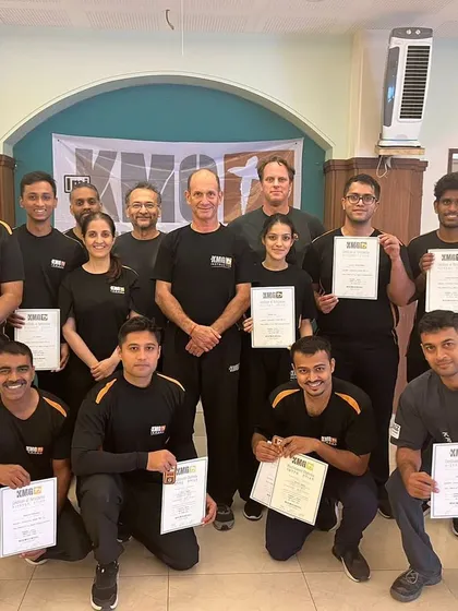 Our connection to the source is what sets us apart. This photo shows our instructor candidates after completing the General Instructor Course (GIC) with Krav Maga founder, Master Eyal Yanilov. We ensure you receive authentic Krav Maga training.