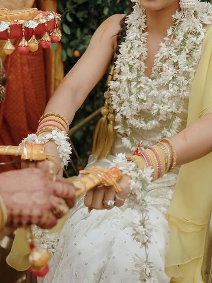 The Mogra Collective - Full-Service Wedding Planning Vibrant Pre-Wedding Rituals: Haldi & Mehendi photo 12