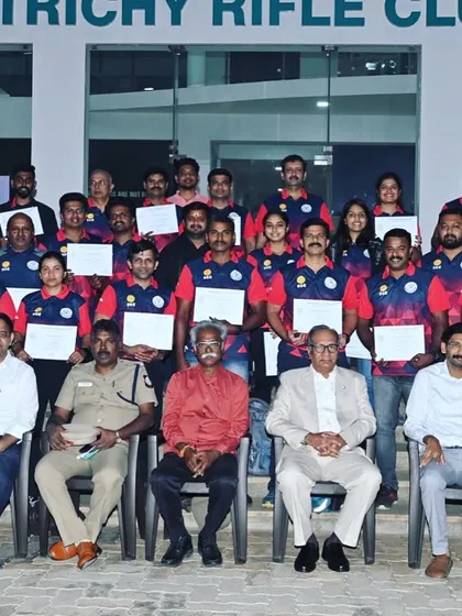 The graduating batch of the NRAI National Coaches Course, including our coach Ms. Raksha, contributing to the growth of shooting sports in India.