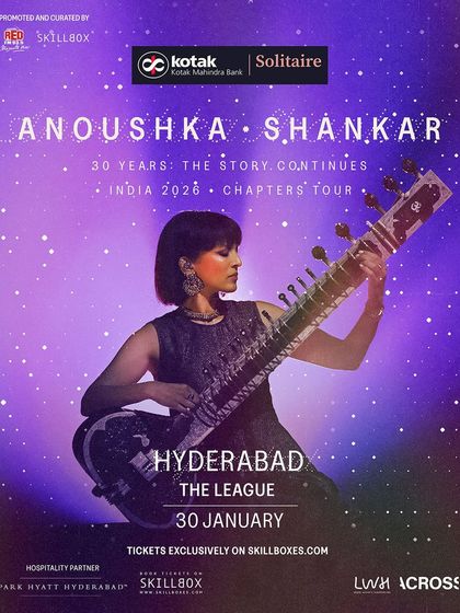 An updated venue announcement poster for the Anoushka Shankar tour. We manage all public communication for our events, including logistical changes.