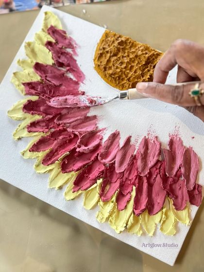 The magic happens when the texture starts taking shape on the canvas. It’s a transformation from a flat surface to a 3D creation.