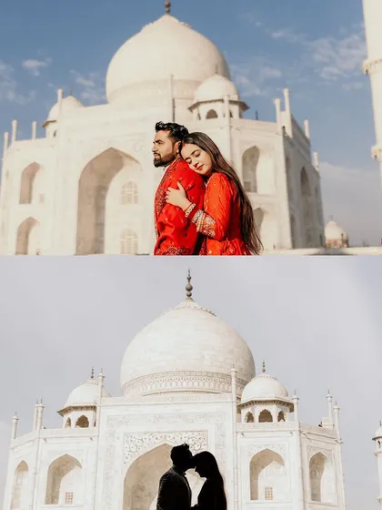 Your love story set against the ultimate symbol of love, the Taj Mahal. I help couples create iconic, timeless portraits at world-renowned landmarks.
