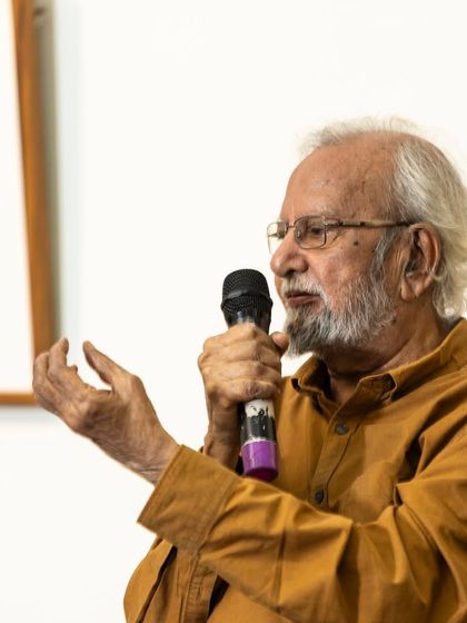 A belated birthday wish for the celebrated artist, poet, and writer Gulammohammed Sheikh.