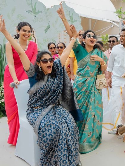 A mix of elegance and craziness. This photo perfectly captures the fun-filled atmosphere of the daytime events I host.