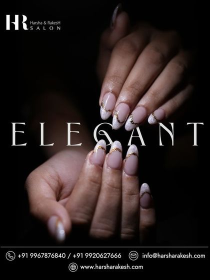 Elegance is an attitude, and your nails can help you express it. This poster captures the essence of our sophisticated nail services, featuring a beautiful French manicure with a delicate gold accent.