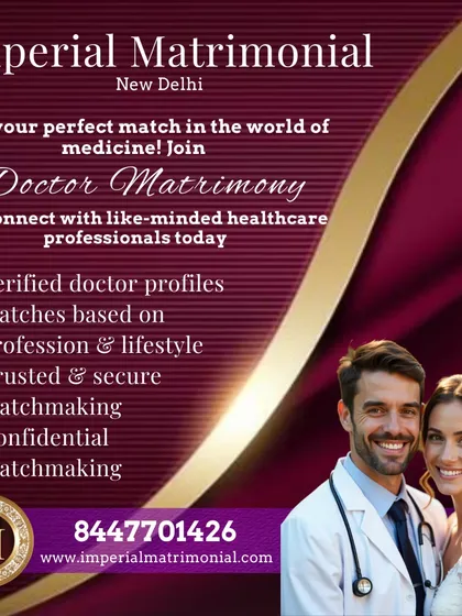 My Doctor Matrimony service connects you with verified healthcare professionals. I make matches based on profession and lifestyle through a trusted and confidential process.